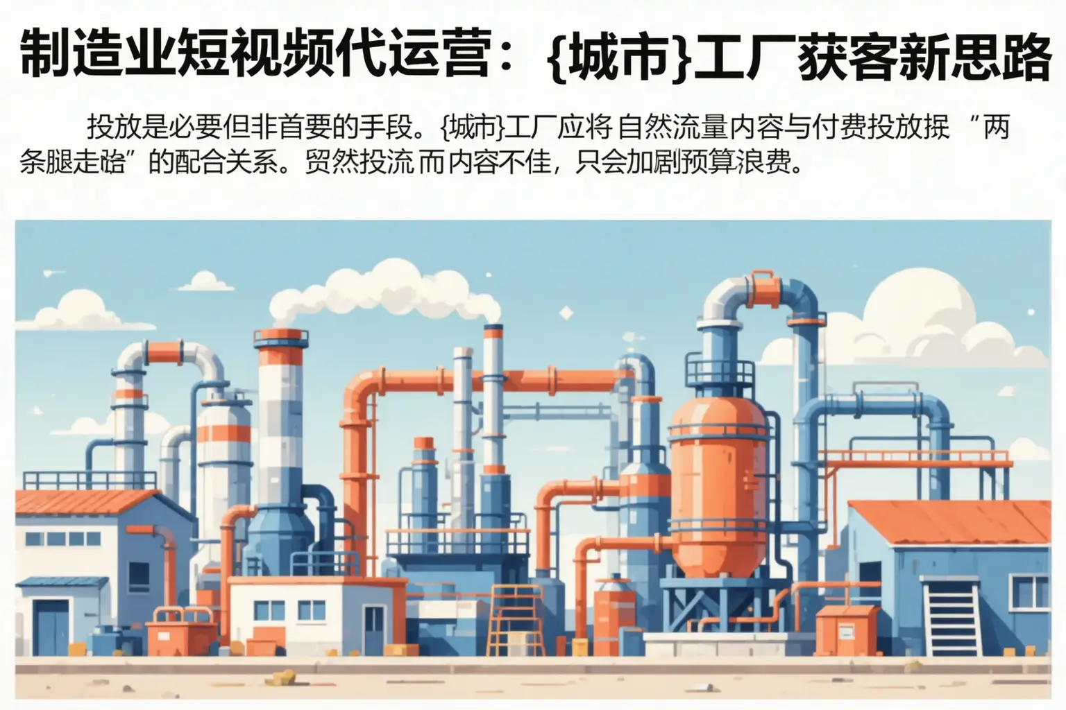 制造业短视频代运营:满城工厂获客新思路